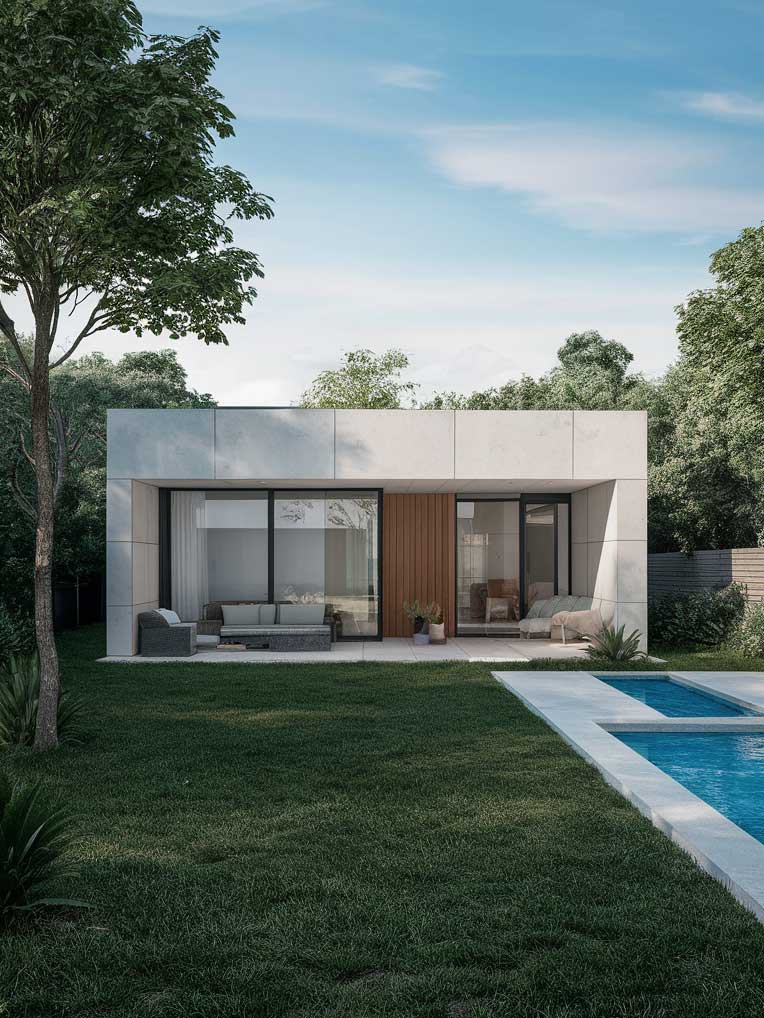 Paisajismo Y Exteriores De Casas Modulares Prefabricadas
